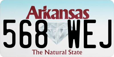 AR license plate 568WEJ
