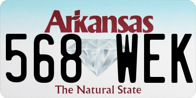 AR license plate 568WEK
