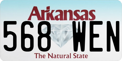 AR license plate 568WEN