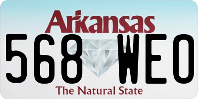 AR license plate 568WEO