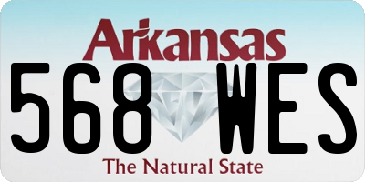 AR license plate 568WES