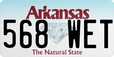 AR license plate 568WET