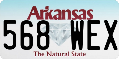 AR license plate 568WEX