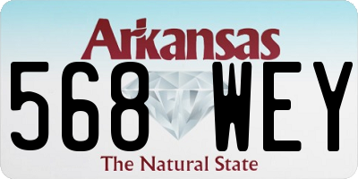 AR license plate 568WEY