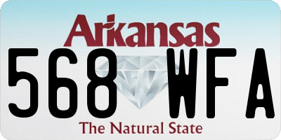 AR license plate 568WFA