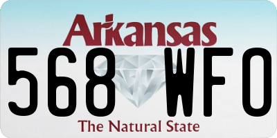 AR license plate 568WFO