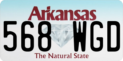 AR license plate 568WGD