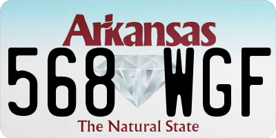 AR license plate 568WGF