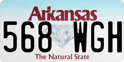 AR license plate 568WGH