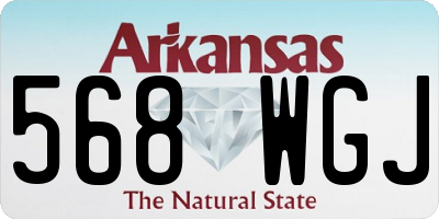 AR license plate 568WGJ
