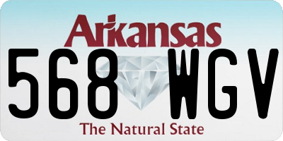 AR license plate 568WGV