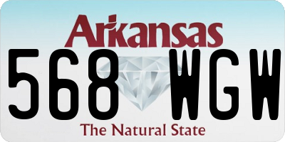 AR license plate 568WGW
