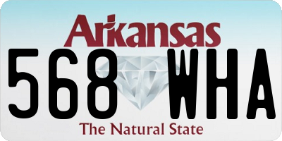 AR license plate 568WHA