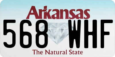 AR license plate 568WHF