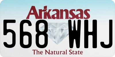 AR license plate 568WHJ