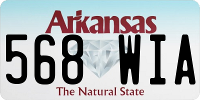 AR license plate 568WIA