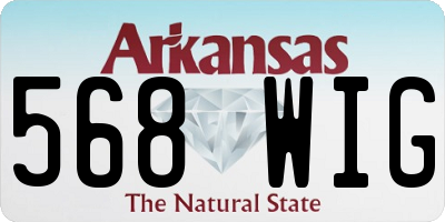 AR license plate 568WIG