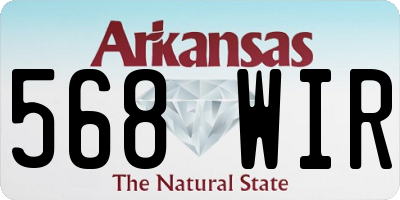 AR license plate 568WIR