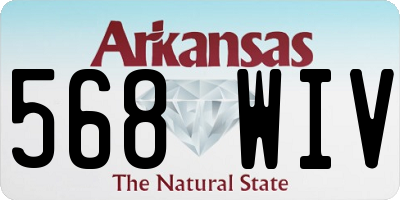 AR license plate 568WIV