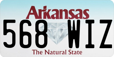 AR license plate 568WIZ