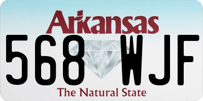 AR license plate 568WJF
