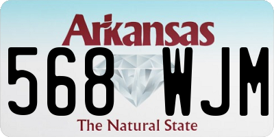 AR license plate 568WJM