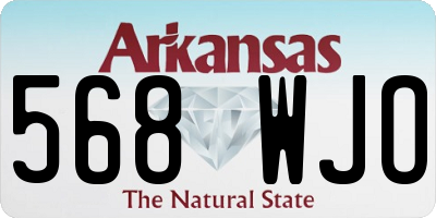 AR license plate 568WJO