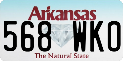 AR license plate 568WKO