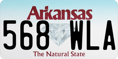 AR license plate 568WLA