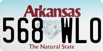 AR license plate 568WLO