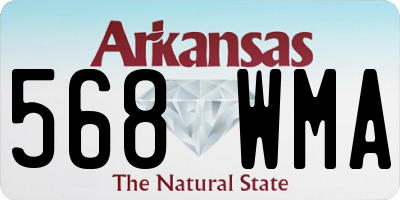 AR license plate 568WMA