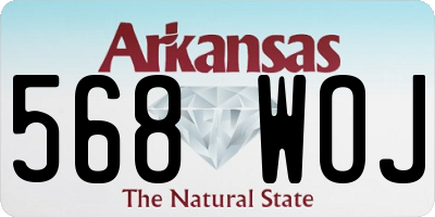 AR license plate 568WOJ