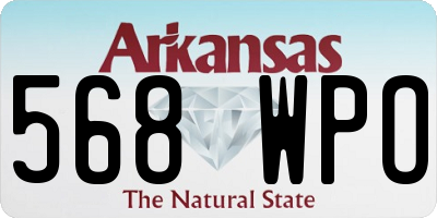 AR license plate 568WPO