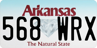 AR license plate 568WRX