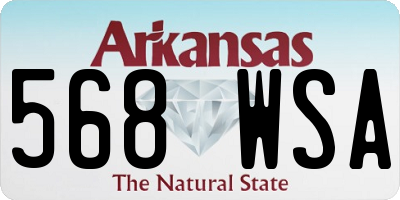 AR license plate 568WSA