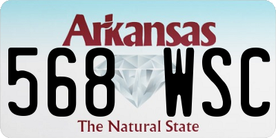AR license plate 568WSC