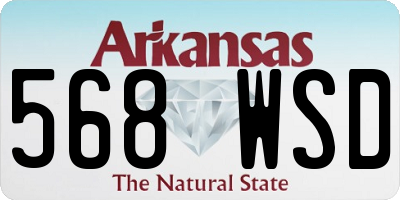 AR license plate 568WSD