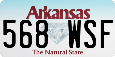 AR license plate 568WSF