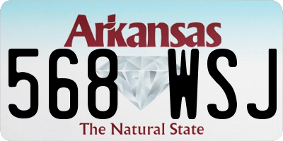 AR license plate 568WSJ