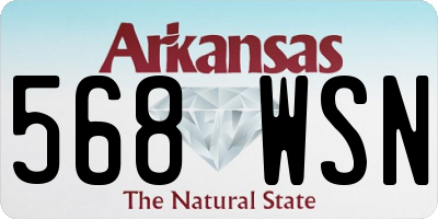 AR license plate 568WSN