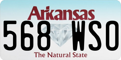AR license plate 568WSO