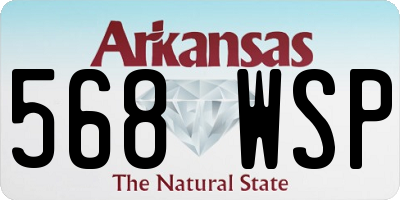 AR license plate 568WSP