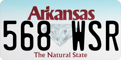 AR license plate 568WSR