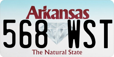 AR license plate 568WST