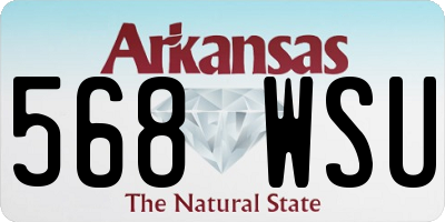 AR license plate 568WSU