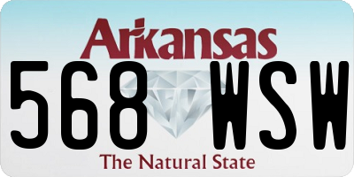 AR license plate 568WSW