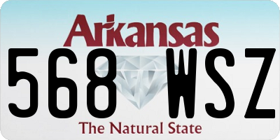AR license plate 568WSZ
