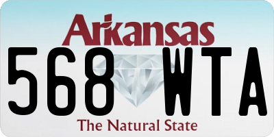 AR license plate 568WTA