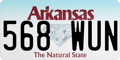 AR license plate 568WUN