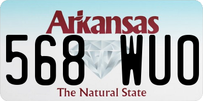 AR license plate 568WUO